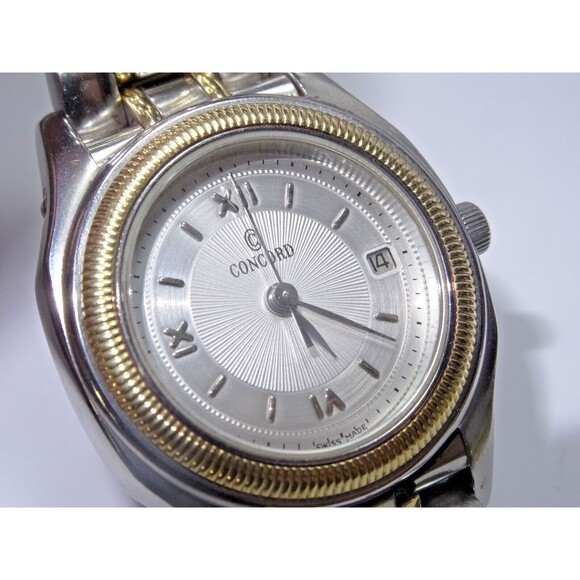 26mm Concord Steeplechase  2Tone Gold & Steel Quartz Watch 6.5"  Ref. 15.36.260 - Picture 2 of 15